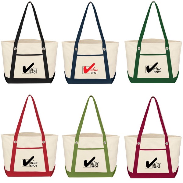 JH3220 Medium Cotton Canvas Sailing Tote With C...